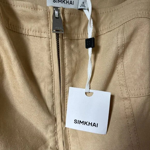 COPY - SIMKHAI Nour Square-Neck Zip-Front Bustier Top - Picture 7 of 7